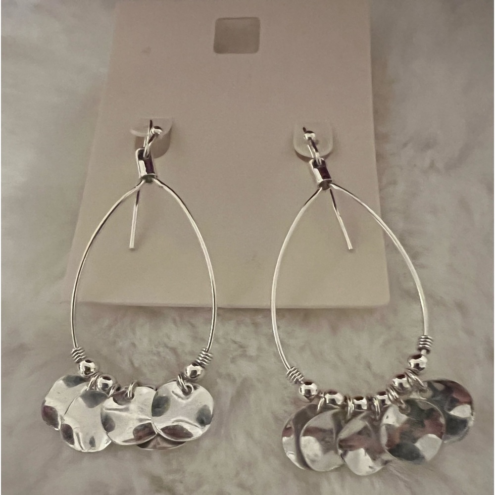 Old Navy New Silver plated dangle pierced earrings